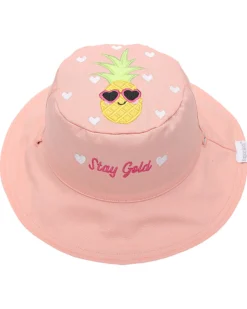 Cappello Estivo Reversibile Anti-UV SPF 50+ Fenicottero+Ananas - 100% cotone