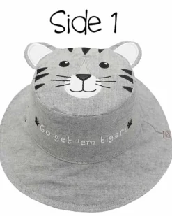 Cappello Estivo Reversibile Anti-UV SPF 50+ - Tigre+Safari - 100% Cotone