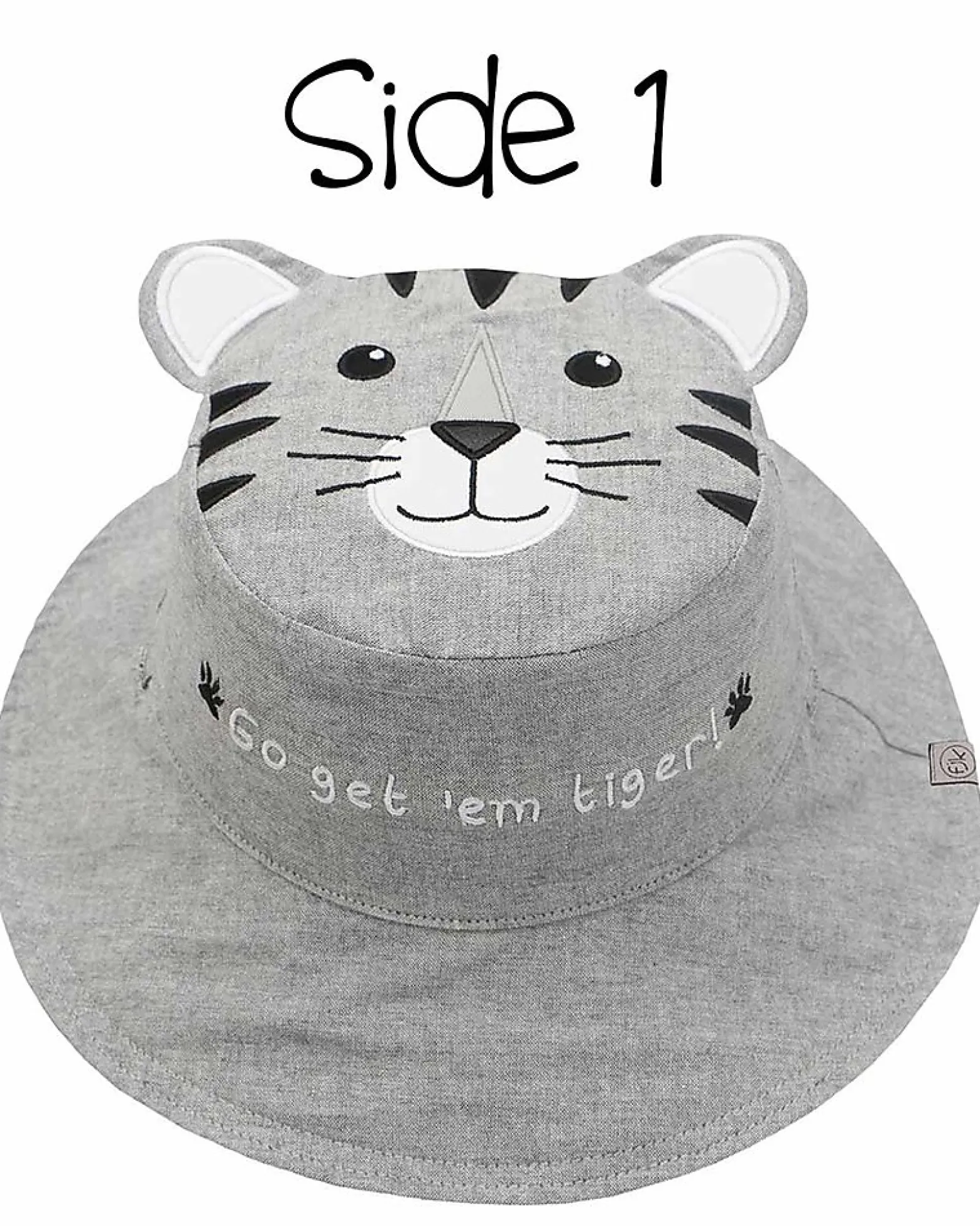 Cappello Estivo Reversibile Anti-UV SPF 50+ - Tigre+Safari - 100% Cotone