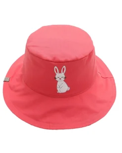 Cappello Estivo Reversibile da Colorare con Pennarelli - 100% Cotone - Coniglietto
