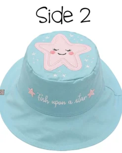 Cappello Estivo Reversibile Anti-UV SPF 50+ - Narvalo+Stella Marina - 100% Cotone
