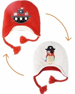 Cappello Invernale Bimbo Reversibile Pile SPF 50 - Pirata/Pappagallo