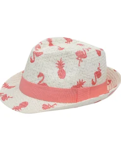 Cappello Modello Fedora - Fenicotteri/Ananas