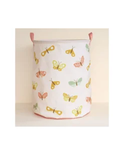 Cesto Portaoggetti in Cotone - 40x50x40 cm - Farfalle