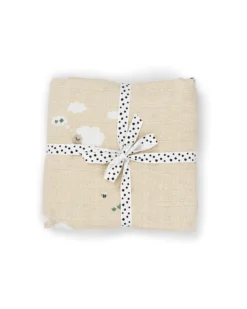 Copertina Milleusi - Tiny Farm - Sabbia - 100% Cotone GOTS - 120x120cm