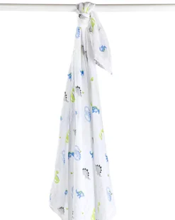 Copertina Swaddle 120 x 120 cm, Dinosauri -100% mussola di cotone