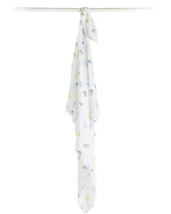 Copertina Swaddle 120 x 120 cm, Dinosauri -100% mussola di cotone