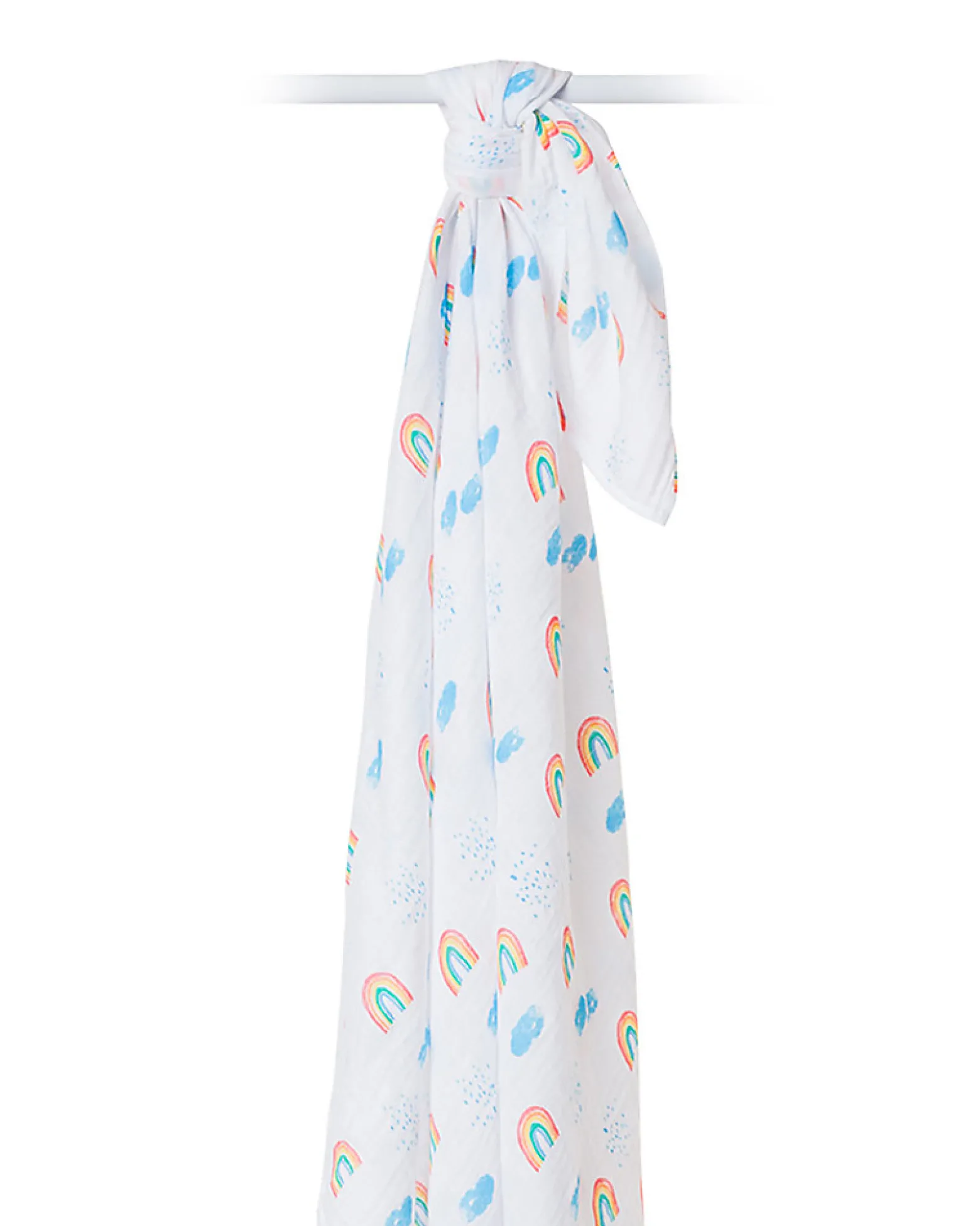Copertina Swaddle 120 x 120 cm, Rainbow Sky - 100% mussola di cotone