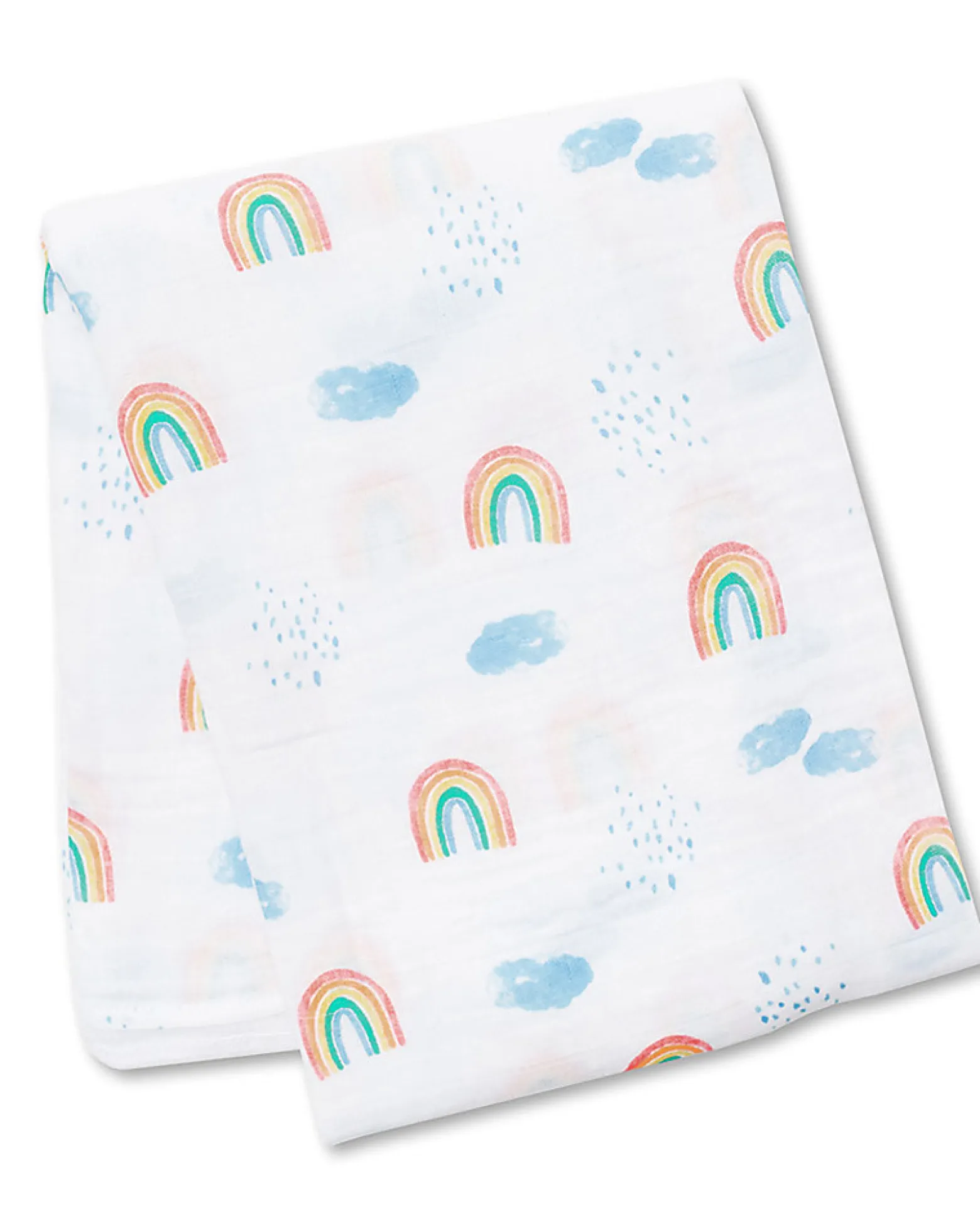 Copertina Swaddle 120 x 120 cm, Rainbow Sky - 100% mussola di cotone