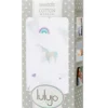 Copertina Swaddle 120 x 120 cm, Unicorni - 100% mussola di cotone