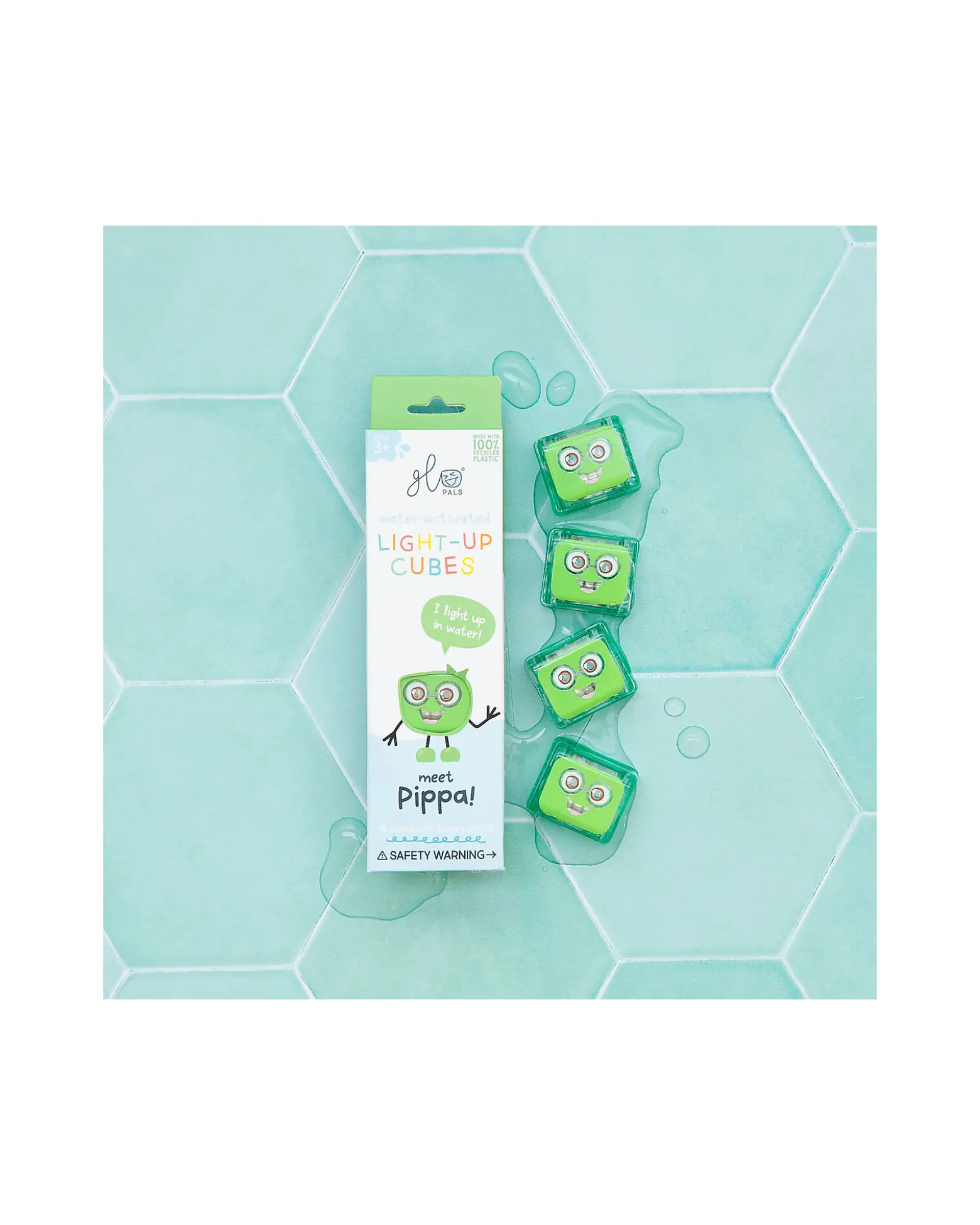 Cubi Luminosi Pippa - Verde - Set da 4 - Adatto da 3 Anni