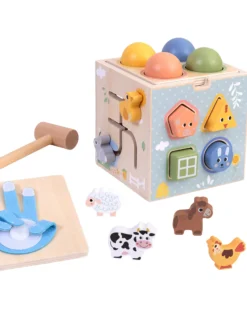 Cubo Multiattività in Legno - 27 Pezzi - 14,5 cm - 18m+