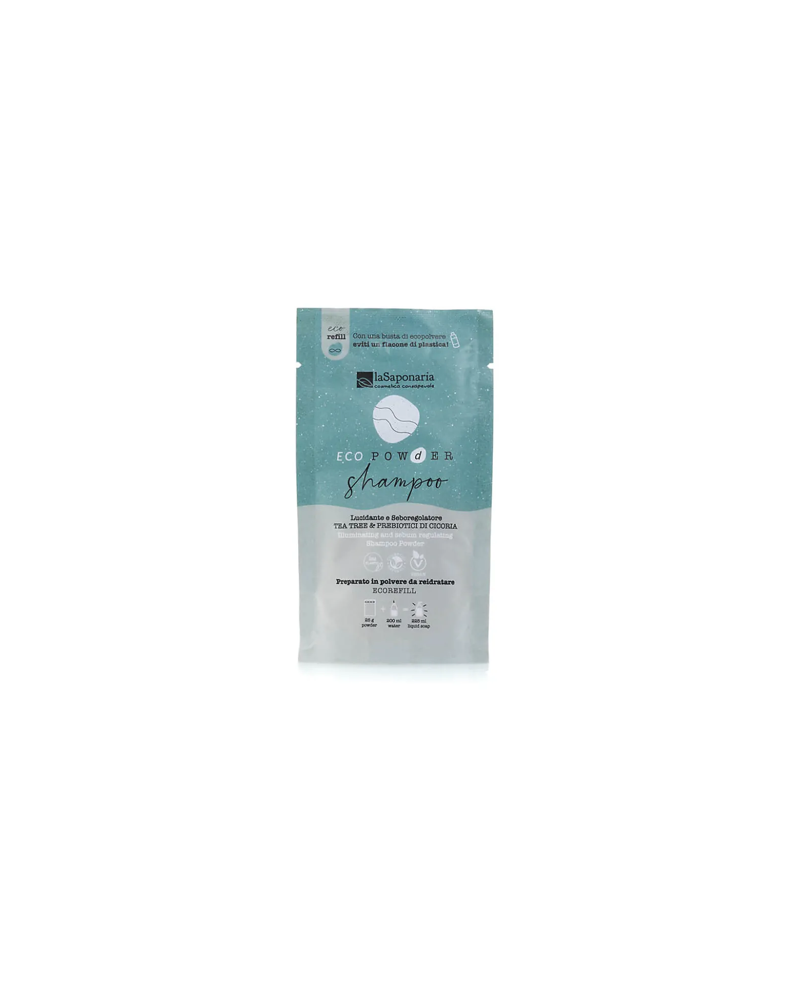 EcoPowder Shampoo Refill Seboregolatore - Tea Tree - in Polvere!