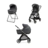 Electa System Quattro DUO - Garage Grey - Passeggino + Culla Standup + Telaio Bronze Black