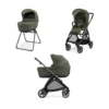 Electa System Quattro DUO - Loft Green - Passeggino + Culla Standup + Telaio Iron Black