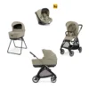 Electa System Quattro - Hangar Beige - Passeggino + Culla Standup + Seggiolino Auto Darwin Infant I-Size + Telaio Bronze Black