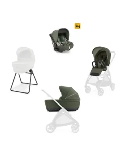 Electa System Quattro - Loft Green - Seduta All Season + Culla Open Up + Standup + Seggiolino Auto Darwin