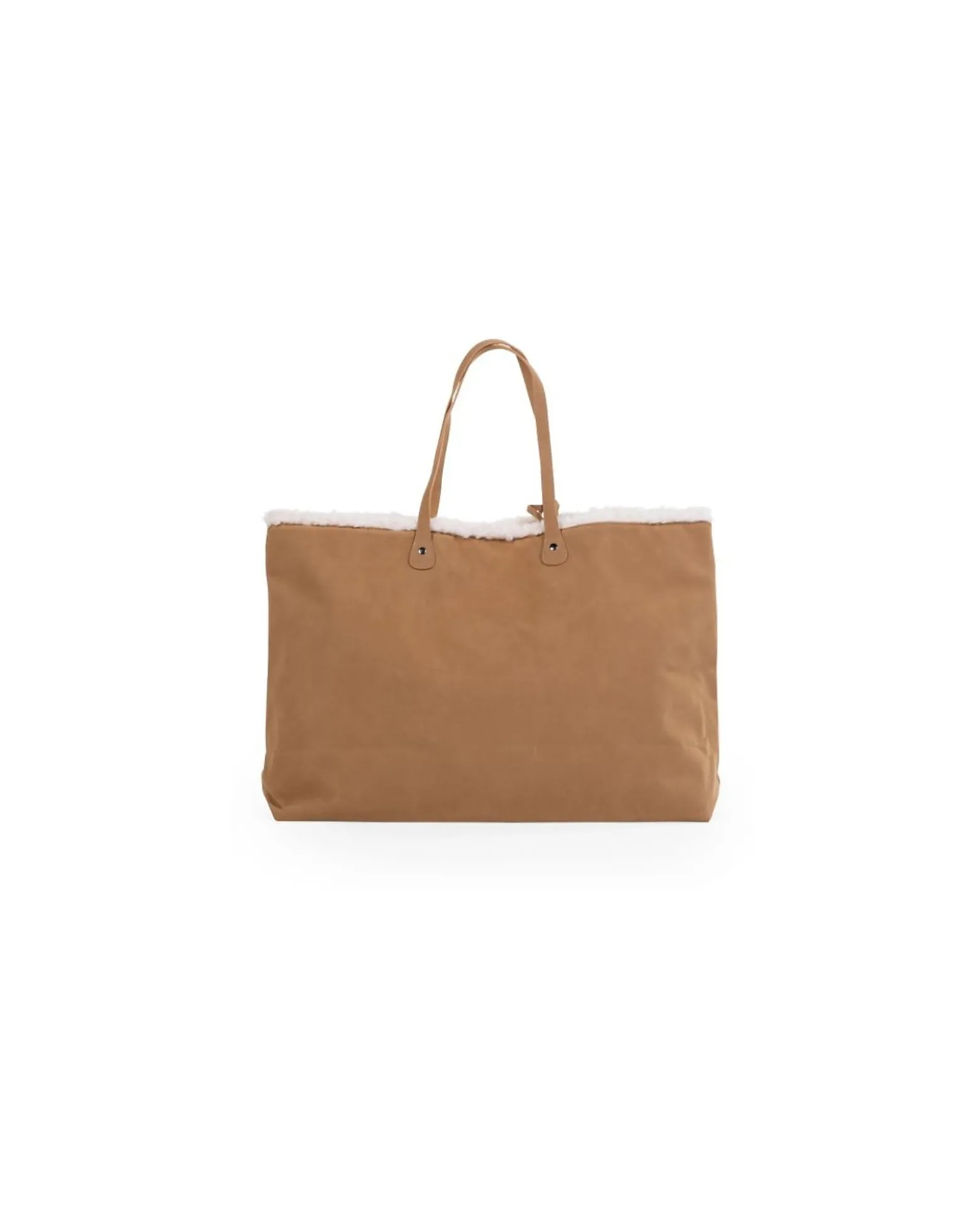 Family Bag Borsa Fasciatoio 55 x 18 x 40 cm - Camoscio con Dettagli Teddy - Include Materassino per il Cambio!