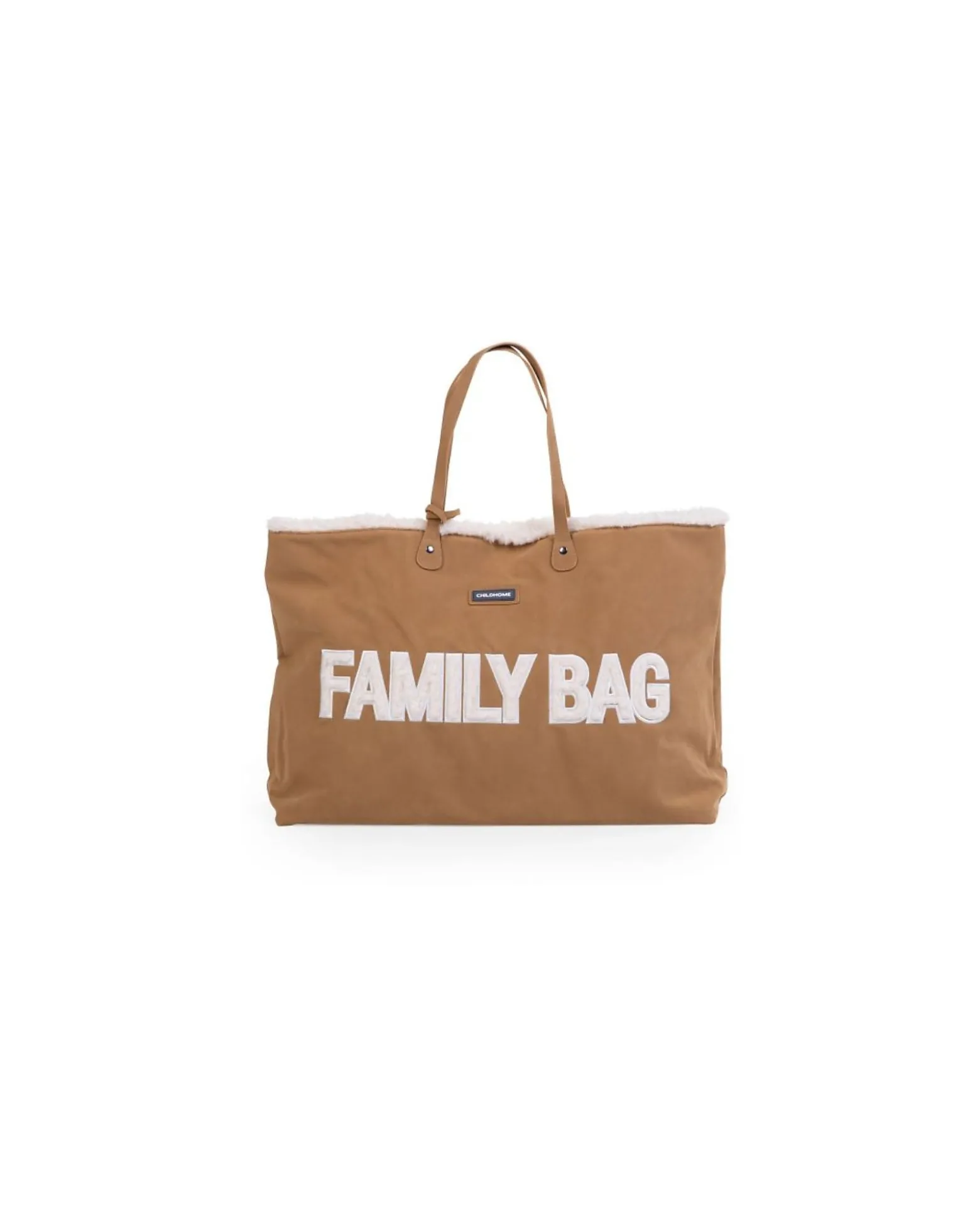 Family Bag Borsa Fasciatoio 55 x 18 x 40 cm - Camoscio con Dettagli Teddy - Include Materassino per il Cambio!