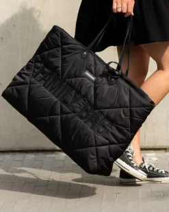 Family Bag Trapuntata - Borsa Weekend - 55 x 18 x 40 cm - Nero