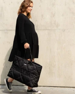 Family Bag Trapuntata - Borsa Weekend - 55 x 18 x 40 cm - Nero