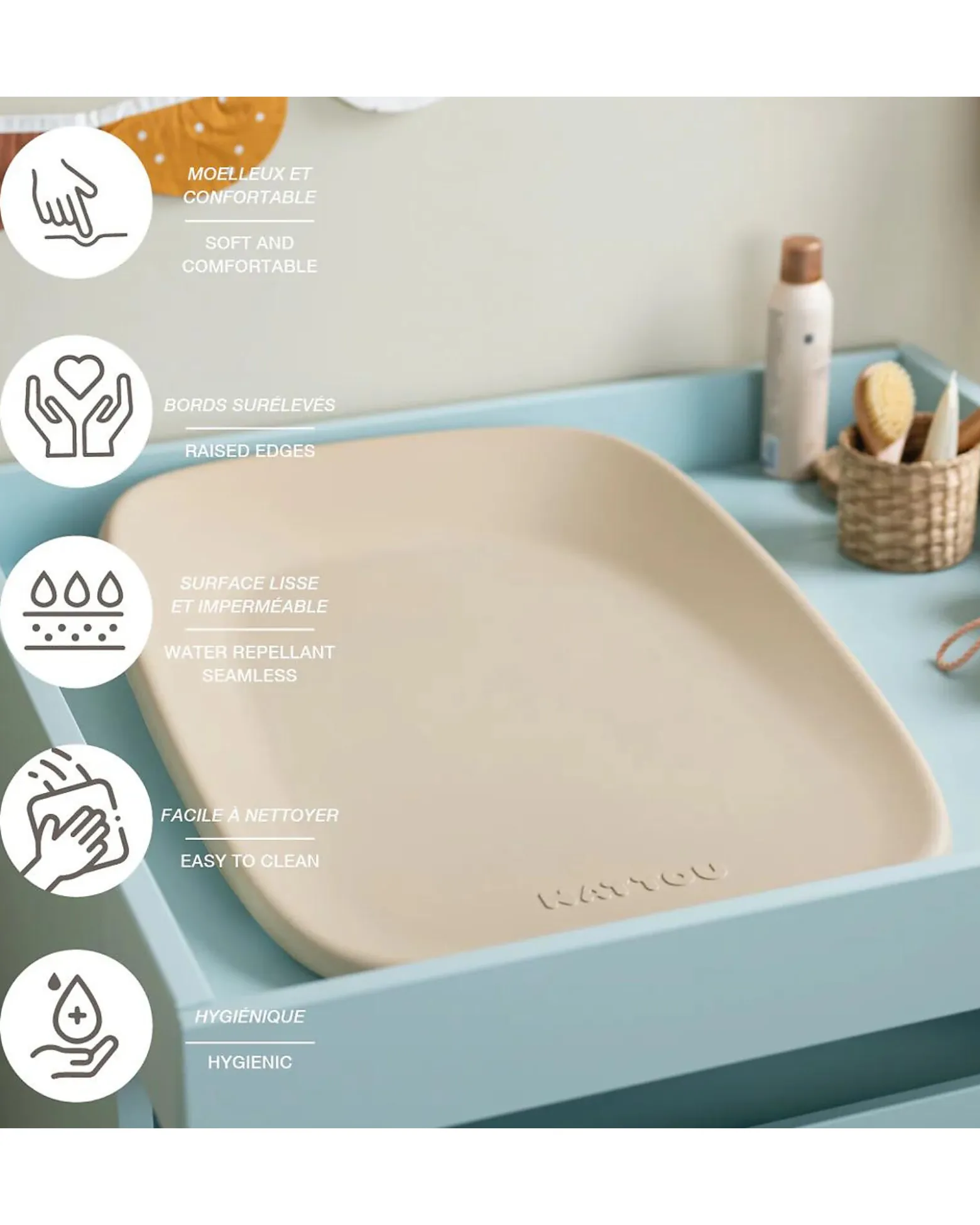 Fasciatoio Softy - Beige - in Schiuma PU Morbida
