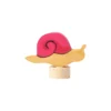Figura Decorativa per Base Anello delle Feste - Lumaca Rosa - 4cm