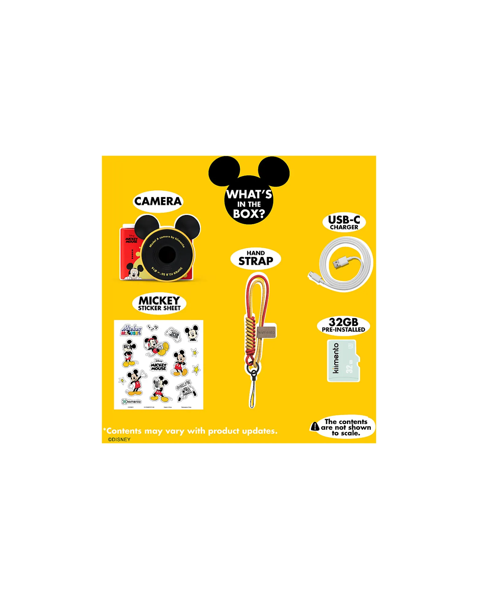 Fotocamera Digitale Mini Kiimento - Mickey Mouse - Foto e Video - Dai 3 Anni