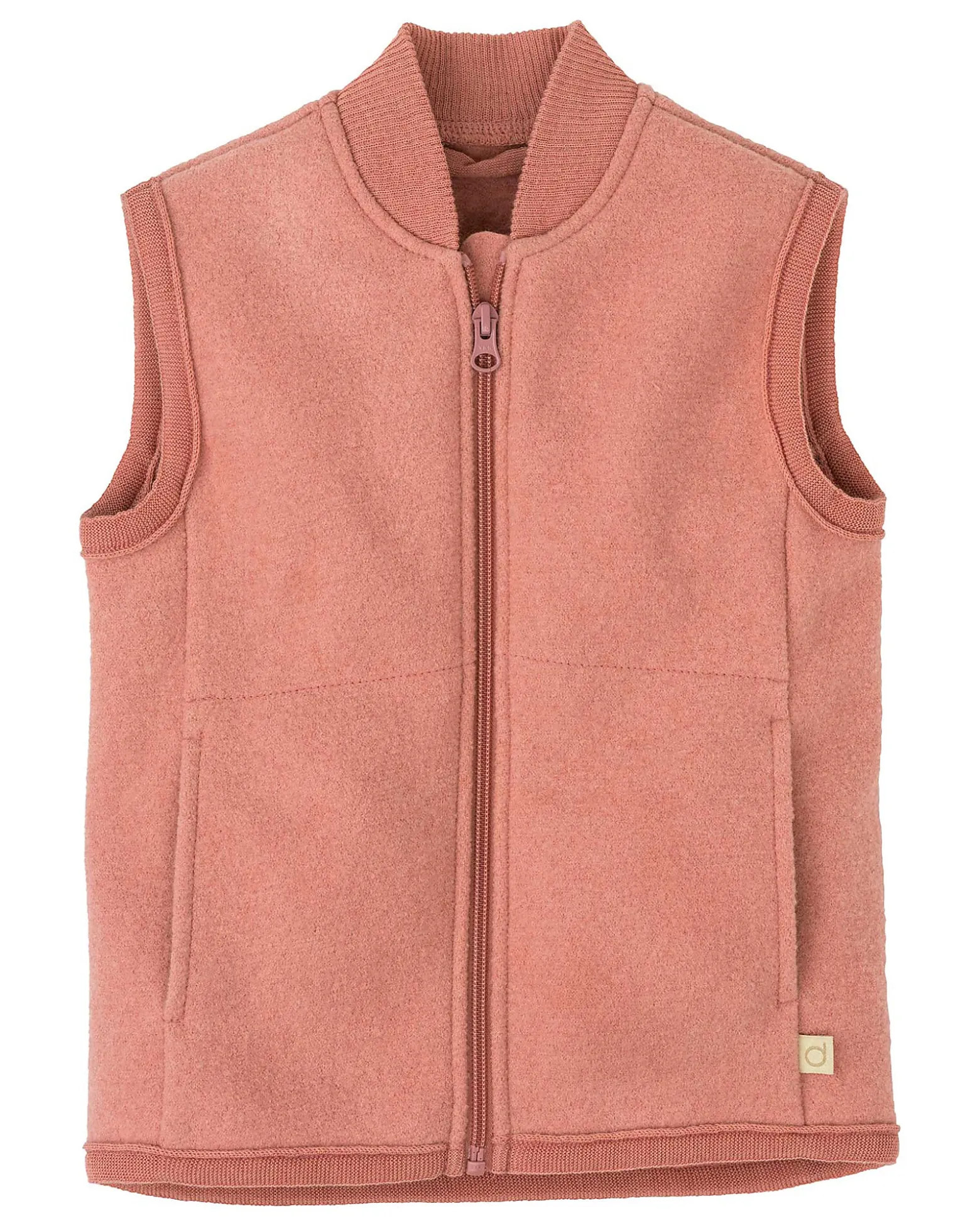 Gilet in Pura Lana Merino - Rosa