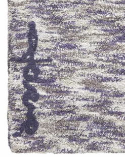 Grande Tappeto Lavabile Mix - Sfumature di Blu e Grigio - 100% Cotone (140 x 200 cm)