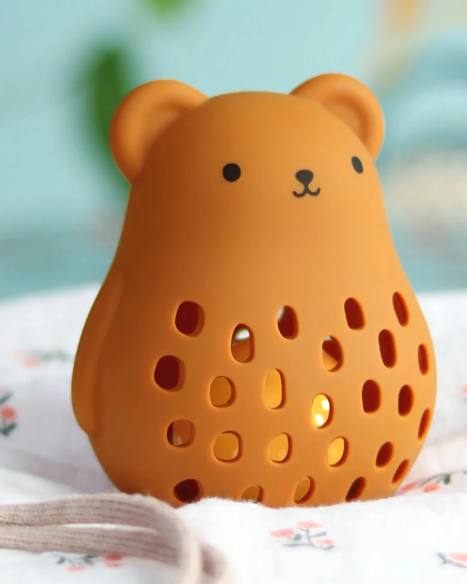 2 in 1 Sonaglio e Massaggiagengive in Silicone - Orsetto - 10 x 13,5 x 8,5 cm