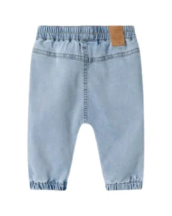 Jeans con Elastico in Vita - Lavaggio Chiaro