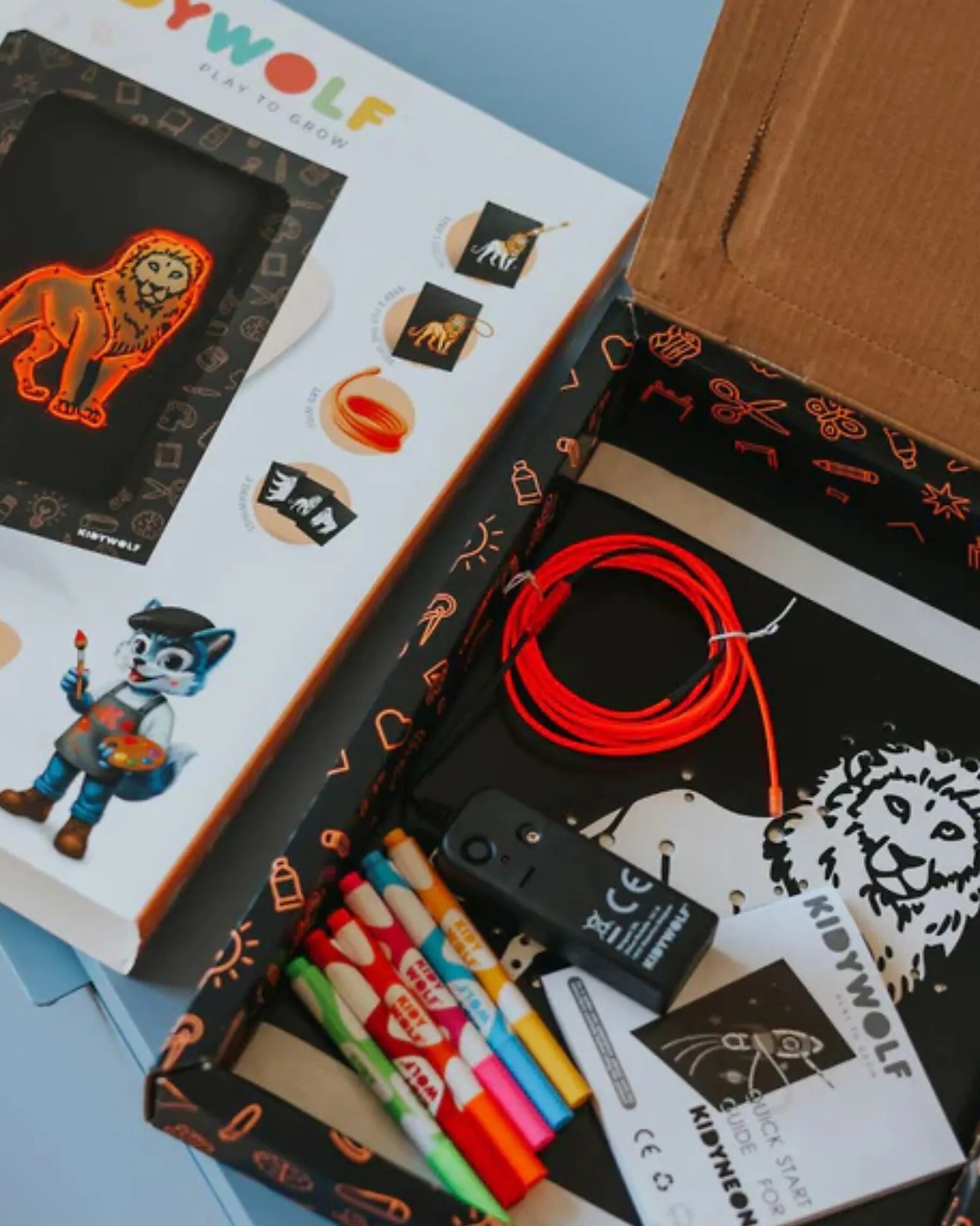 Kit Creativo Kidyneon - Arancione - Crea e Illumina le tue Idee
