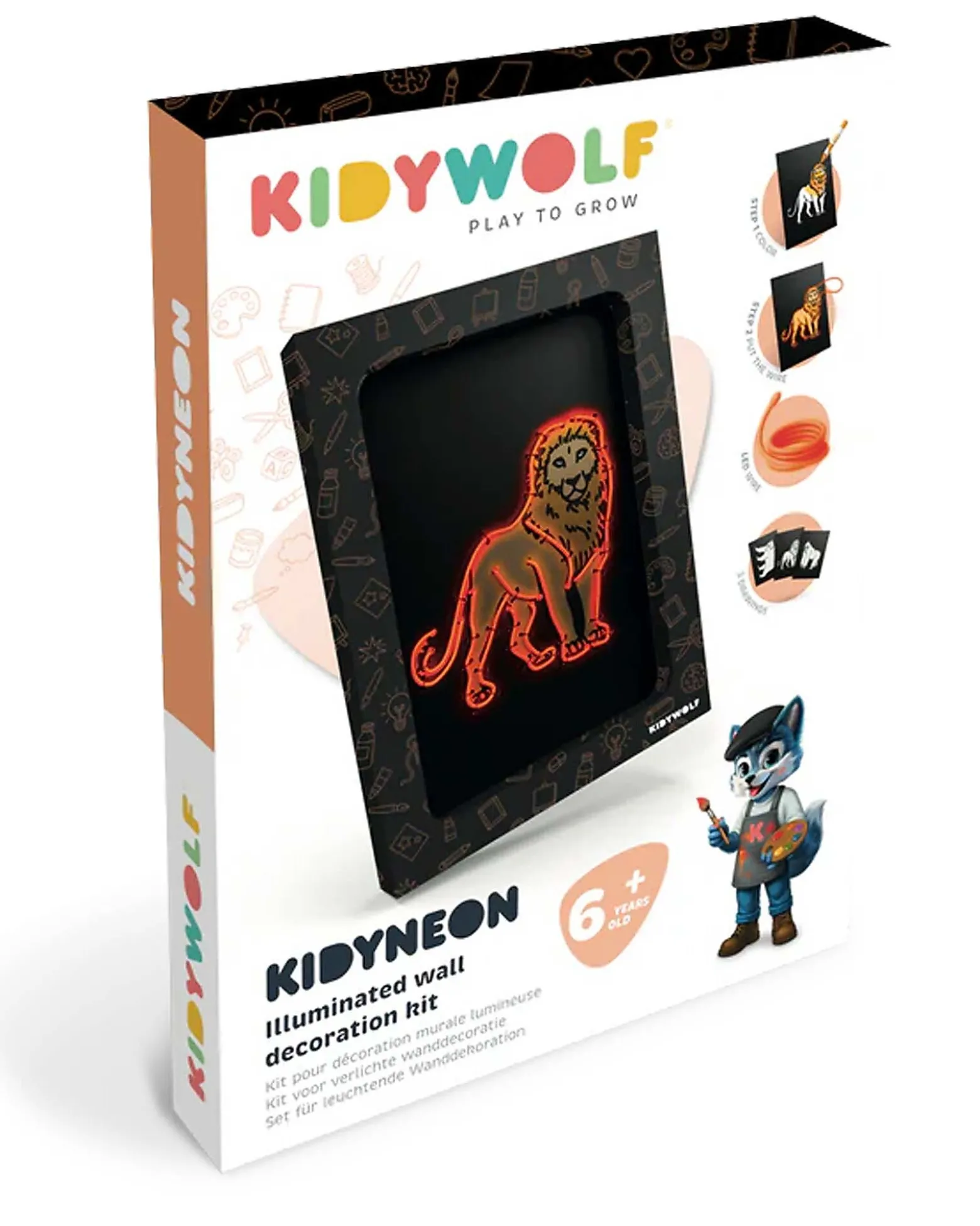 Kit Creativo Kidyneon - Arancione - Crea e Illumina le tue Idee