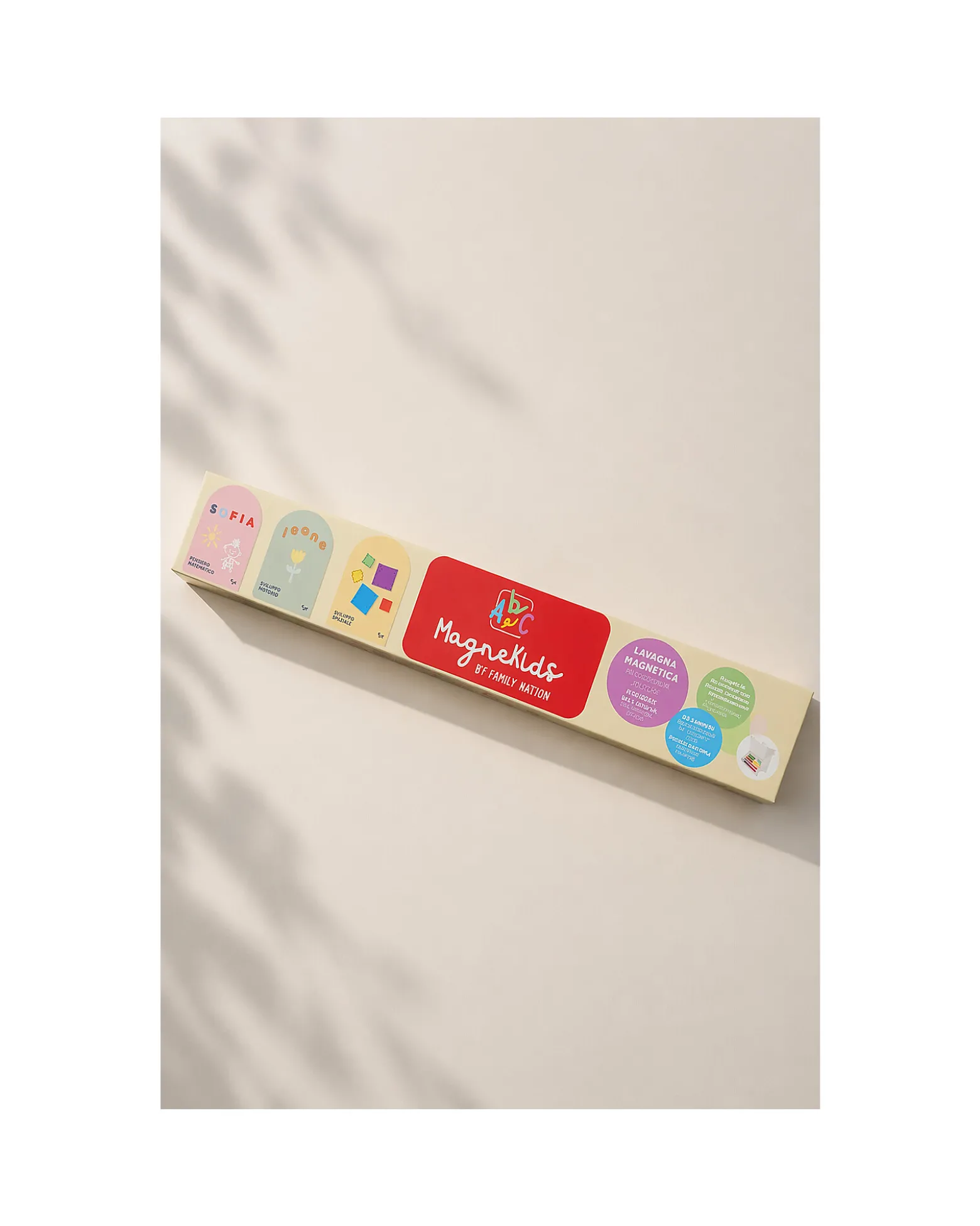 Lavagna Magnetica da Parete MagneKids™ - Arco - 95x60 cm - Sabbia - Installazione Facile Senza Fori