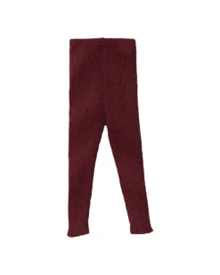 Leggings in Maglia - Cassis - 100% Lana Merino Bio Certificata GOTS