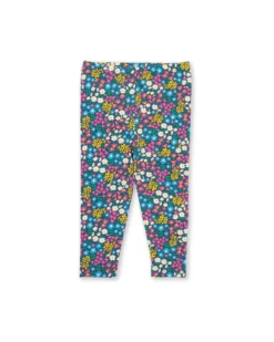 Leggins - Floreale - con Vita Elasticizzata - Jersey di Cotone Bio