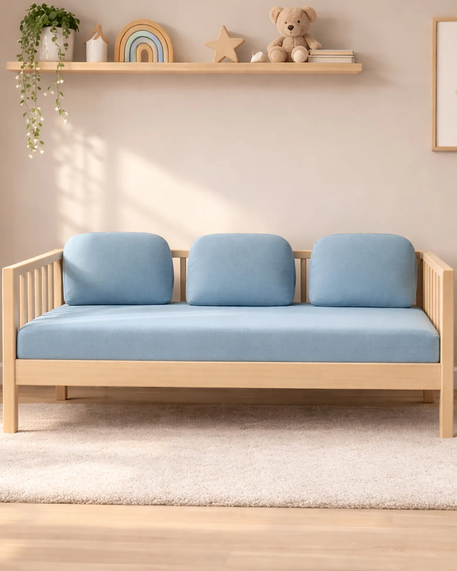 Letto Montessori Evolutivo Evi 4 in 1 - 140x70 cm - Tutto Incluso - Convertibile in Divano