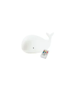 Luce da Notte Balena in Morbido Silicone - Bianco - Con Telecomando