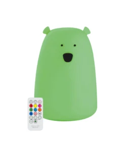 Luce da Notte Orsetto in Morbido Silicone - Glow - Con Telecomando - Si Illumina al Buio!