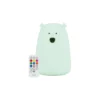 Luce da Notte Orsetto in Morbido Silicone - Verde Chiaro - Con Telecomando