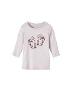 Maglia Manica Lunga con Stampa - Orchid Hush - Cotone Bio
