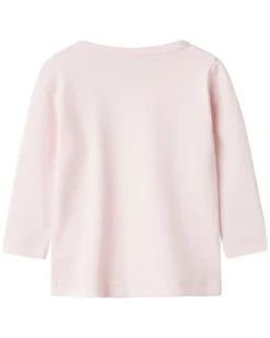 Maglia Maniche Lunghe - Rosa - Fiori - Cotone Bio
