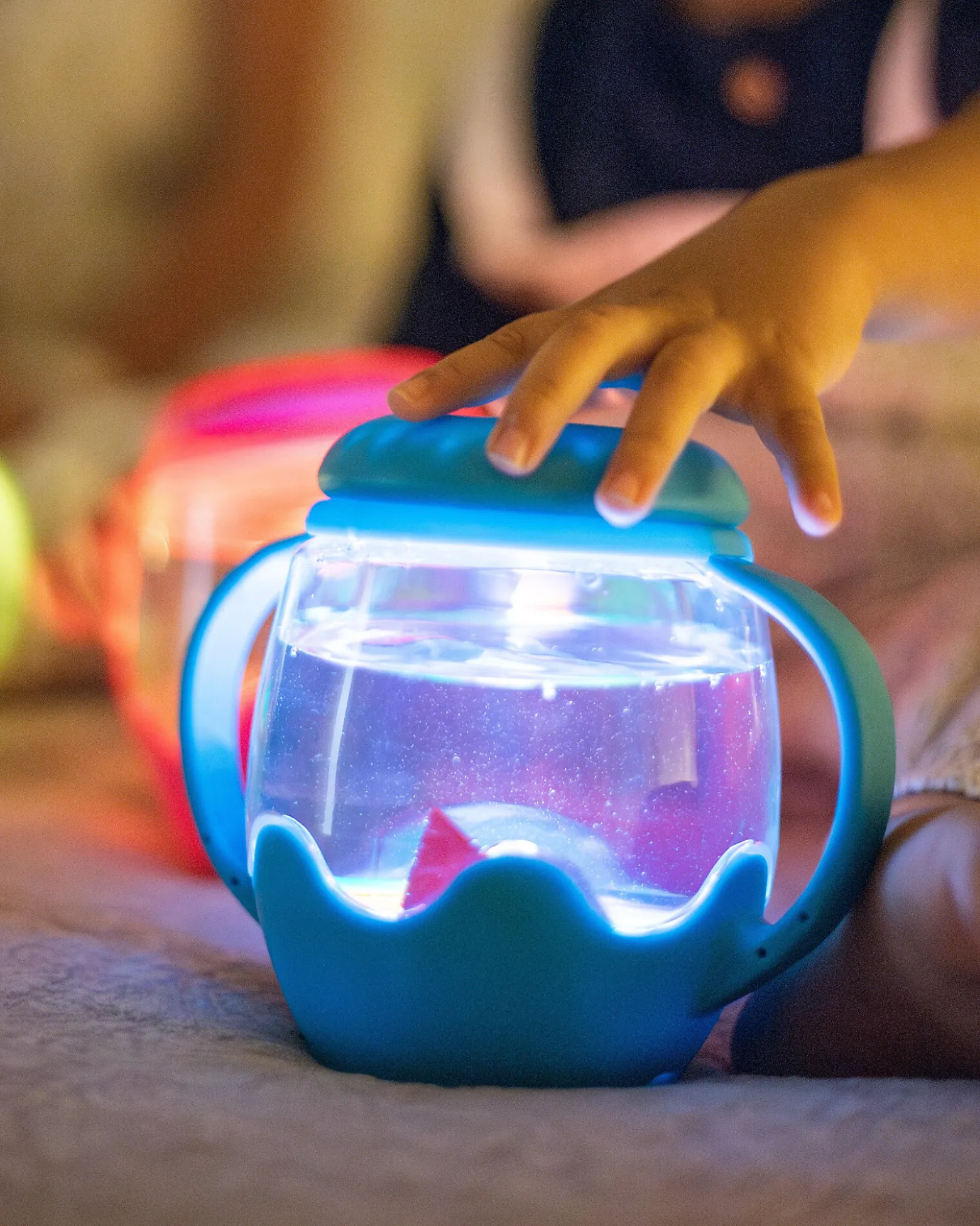 Mini Barattolo per Gioco Sensoriale - Blu - Adatto da 18 Mesi