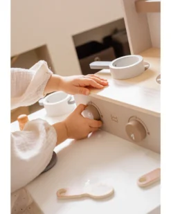 Mini Cucina Pieghevole in Legno FSC - Beige - 36+ m