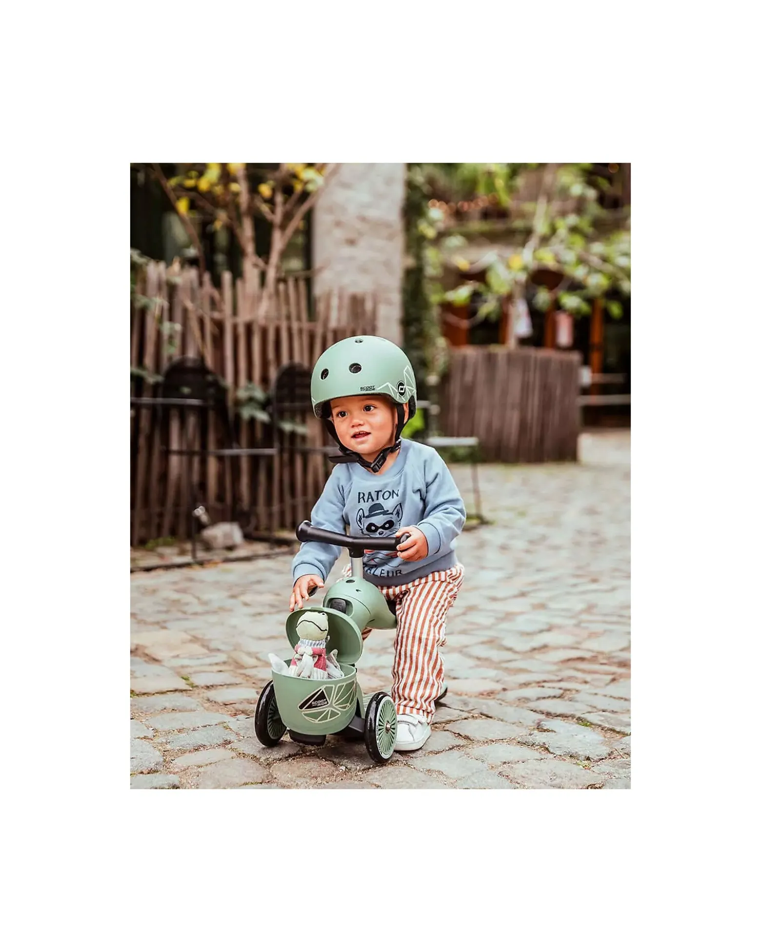Monopattino e Triciclo 2in1 Highwaykick 1 Lifestyle - con Portaoggetti - Green Lines - Da 1 a 5 anni