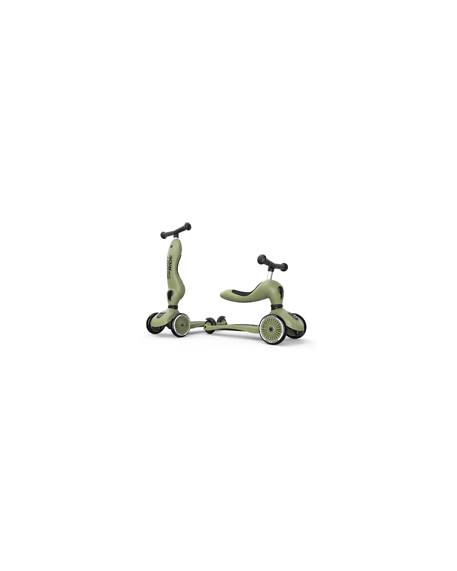 Monopattino e Triciclo 2in1 Highwaykick 1 - Verde Oliva - Da 1 a 5 anni