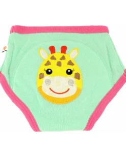 Mutandine Imbottite da Apprendimento - Amici dello Zoo - Bimba - Pacco da 3 - 100% Cotone organico