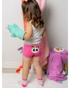 Mutandine Pantaloncino Bimba - Flower Power - Pacco da 3 - 100% Cotone Bio