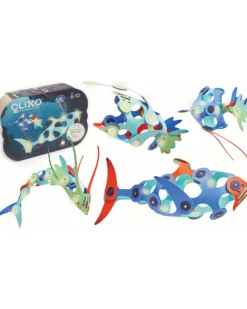 Ocean Creatures - 24 pezzi - Glow in The Dark - Gioco Magnetico STEAM - 6+ Anni